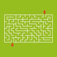 labirinto retangular abstrato. jogo para crianças. quebra-cabeça para crianças. uma entrada, uma saída. enigma do labirinto. ilustração em vetor plana isolada na cor de fundo.