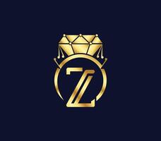 z carta criativo diamante luxo moderno logotipo Projeto companhia conceito vetor