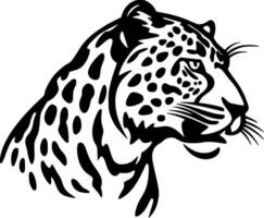 leopardo, Preto e branco vetor ilustração