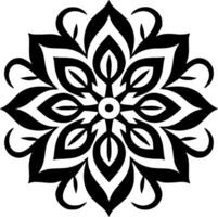 mandala - Preto e branco isolado ícone - vetor ilustração