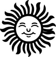 Sol - minimalista e plano logotipo - vetor ilustração