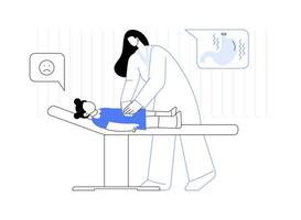 crônica estômago problemas dentro crianças abstrato conceito vetor ilustração.