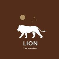 animal leão natural logotipo vetor ícone silhueta retro hipster