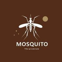 animal mosquito natural logotipo vetor ícone silhueta retro hipster