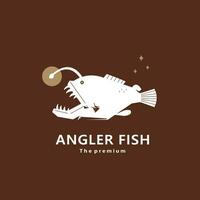 animal pescador peixe natural logotipo vetor ícone silhueta retro hipster