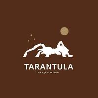 animal tarântula natural logotipo vetor ícone silhueta retro hipster