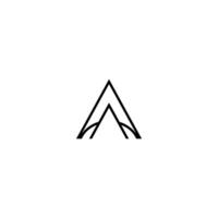 uma logotipo com uma triângulo e uma carta uma vetor