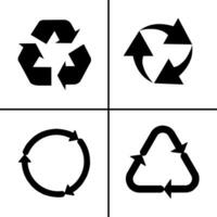 vetor Preto e branco ilustração do reciclar ícone para negócios. estoque vetor Projeto.