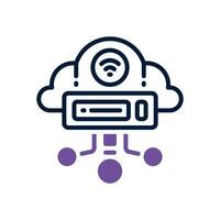 nuvem Informática ícone. vetor dual tom ícone para seu local na rede Internet, móvel, apresentação, e logotipo Projeto.