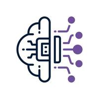 artificial inteligência ícone. vetor dual tom ícone para seu local na rede Internet, móvel, apresentação, e logotipo Projeto.