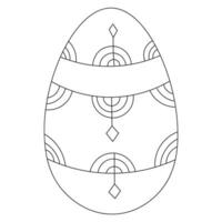 Páscoa ovo desenhado dentro rabisco estilo em branco fundo. vetor