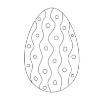 Páscoa ovo desenhado dentro rabisco estilo em branco fundo. vetor