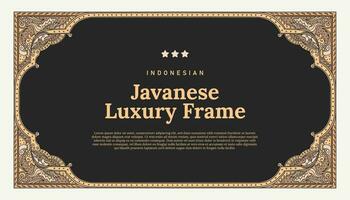 javanese luxo quadro, Armação fronteira modelo vetor