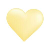 vetor amarelo coração ícone isolado item em branco fundo