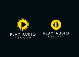 audio som gravação logotipo. som onda audio logotipo conceito. vetor