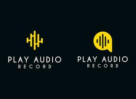 audio som gravação logotipo. som onda audio logotipo conceito. vetor