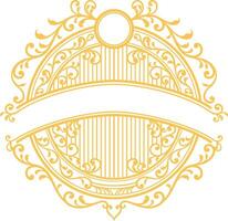 vintage real luxo vitoriano ornamental logotipo vetor