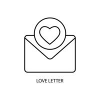 amor carta conceito linha ícone. simples elemento ilustração. amor carta conceito esboço símbolo Projeto. vetor