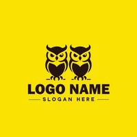 coruja logotipo para empresa, negócios, comunidade, equipe logotipo e ícone símbolo limpar \ limpo plano moderno minimalista o negócio logotipo Projeto editável vetor