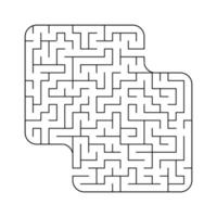 labirinto quadrado abstrato. jogo para crianças. quebra-cabeça para crianças. enigma do labirinto. ilustração em vetor plana isolada no fundo branco.