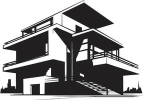 chique habitat visão à moda casa Projeto vetor emblema urbano elegância moderno casa Projeto vetor emblema