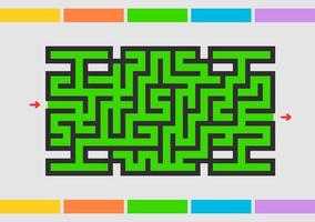 labirinto abstact. jogo para crianças. quebra-cabeça para crianças. enigma do labirinto. ilustração do vetor de cor.