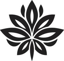 chique minimalista flor artístico vetor emblema limpar \ limpo flor essência solteiro Preto logotipo ícone