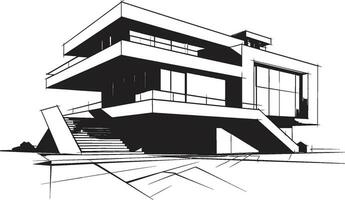 criativo casa conceito casa idéia vetor logotipo futurista habitat marca arquitetura Projeto vetor emblema