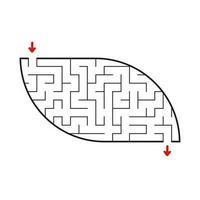 labirinto abstact. jogo para crianças. quebra-cabeça para crianças. enigma do labirinto. ilustração vetorial.