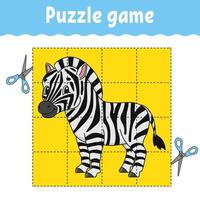 jogo de puzzle para educação infantil. planilha de desenvolvimento
