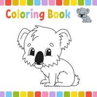 colorir livro para crianças. ilustração em vetor bonito dos desenhos animados.