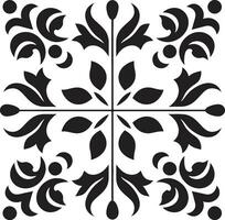 abstrato jardim rede geométrico vetor emblema floral fusão Preto vetor emblema Projeto