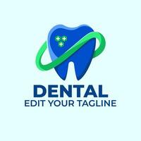 dental clínica logotipo para dental saúde vetor