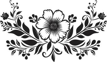 artístico impressões Preto vetor logotipo naturezas rabiscos mão desenhado Preto emblema