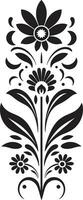 retro videira pergaminhos linha vetor emblema delicado pétala adornos decorativo linha logotipo