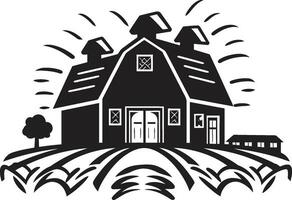colheita refúgio símbolo agricultores casa vetor emblema agrário morada projeto casa de fazenda Projeto vetor logotipo