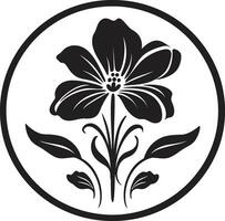 noir gardênia sinfonia Preto floral emblema desenhos vintage noir flor retratos mão desenhado vetor ícones