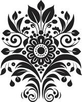 cultural herança decorativo étnico floral ícone herdado pétalas étnico floral emblema logotipo vetor