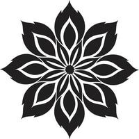 sofisticado flor essência elegante icônico vetor abstrato floral minimalismo Preto emblema Projeto