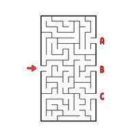 labirinto abstact. jogo para crianças. quebra-cabeça para crianças. enigma do labirinto. ilustração vetorial vetor