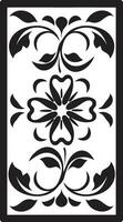 estruturada florais Preto vetor logotipo com azulejos geométrico pétala harmonia floral telha ícone Projeto