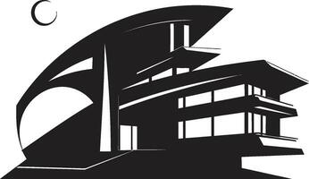 modernista morada símbolo futurista casa vetor emblema techno habitação marca casa Projeto dentro vetor logotipo