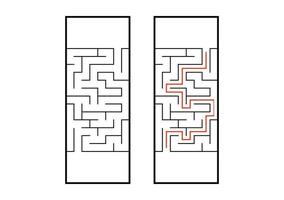 labirinto abstact. jogo para crianças. quebra-cabeça para crianças. enigma do labirinto. ilustração vetorial.