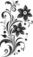 sutil floral pergaminhos icônico logotipo elemento etéreo feito à mão buquês vetor logotipo Projeto