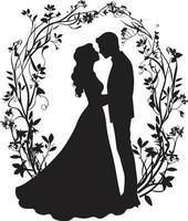 recordações do felicidade Casamento casal decoração quadro, Armação celestial vinculo noiva e noivo decorativo quadro, Armação vetor
