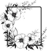 elegante minimalismo icônico Preto logotipo Projeto sutil botânico golpes mão rendido vetor ícone