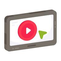 ícone de download premium de vídeo móvel vetor