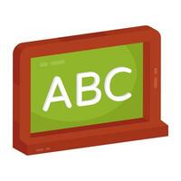 um ícone de design criativo do aprendizado abc vetor