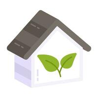 design vetorial de casa ecológica vetor