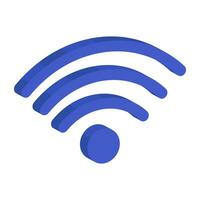 ícone de download premium do sinal wifi vetor